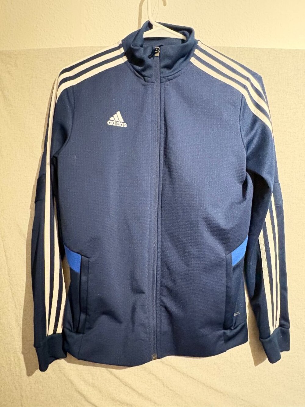 Adidas Blue Track Jacket Unisex Small Retro Sport
